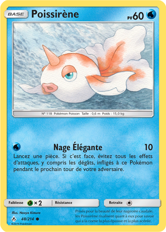 Carte Pokémon Poissirène 48/214 Commune Alliance Infaillible