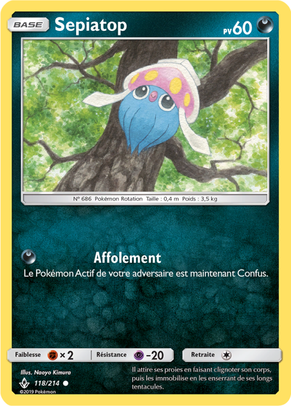 Carte Pokémon Sepiatop 118/214 Commune Alliance Infaillible