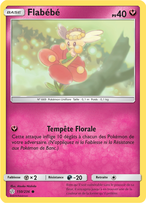 Carte Pokémon Flabébé 150/236 Commune Éclipse Cosmique