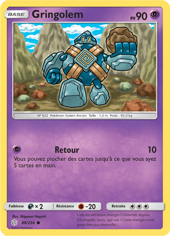 Carte Pokémon Gringolem 89/236 Commune Éclipse Cosmique