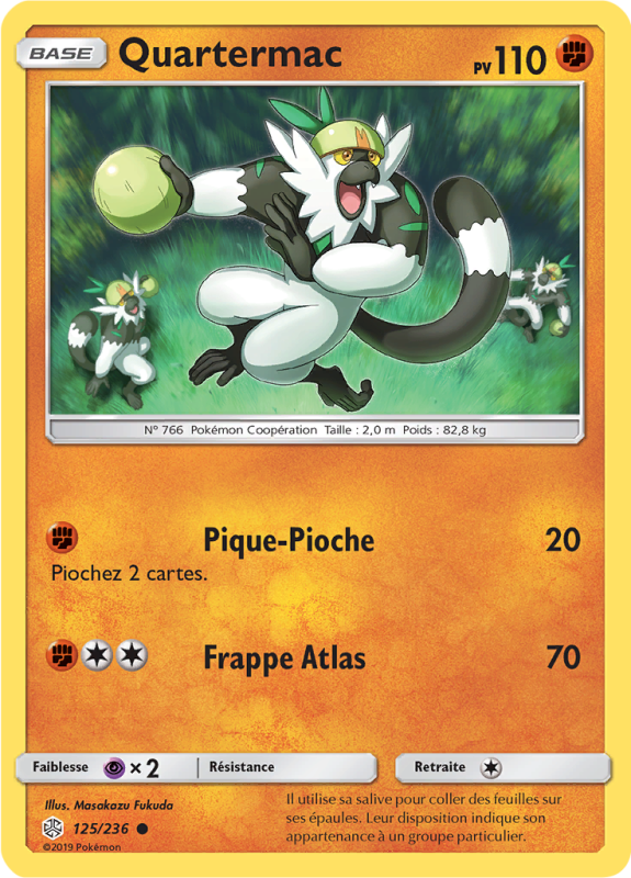 Carte Pokémon Quartermac 125/236 Commune Éclipse Cosmique