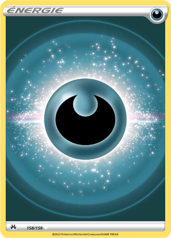 Carte Pokémon Énergie Obscurité de base 158/159 Ultra Rare Zénith Suprême