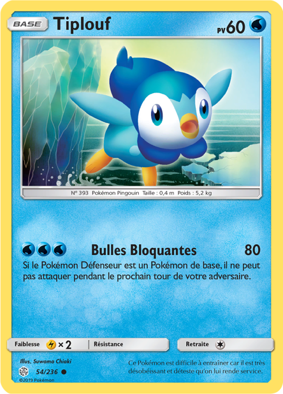 Carte Pokémon Tiplouf 54/236 Commune Éclipse Cosmique