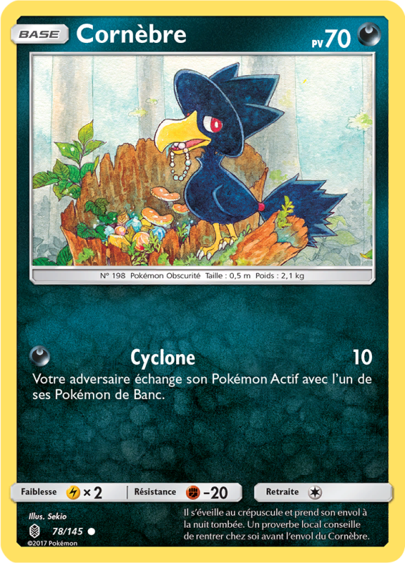 Carte Pokémon Cornèbre 78/145 Commune Gardiens Ascendants