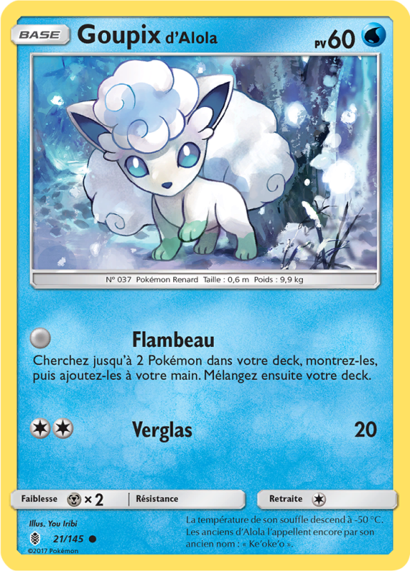 Carte Pokémon Goupix d'Alola 21/145 Commune Gardiens Ascendants