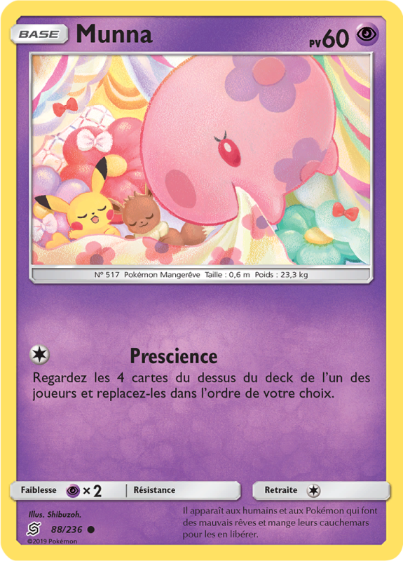 Carte Pokémon Munna 88/236 Commune Harmonie des Esprits