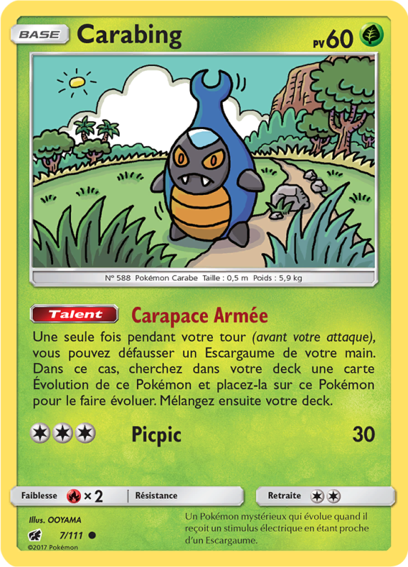 Carte Pokémon Carabing 7/111 Commune Invasion Carmin
