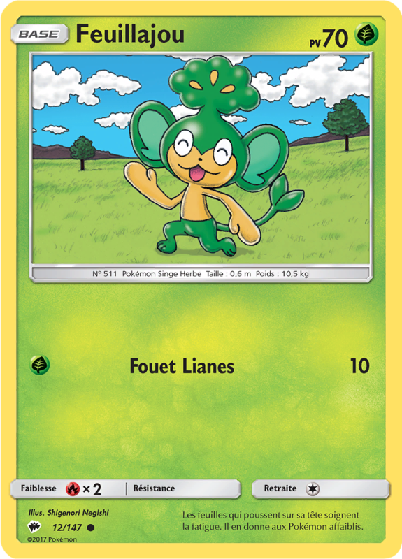 Carte Pokémon Feuillajou 12/147 Commune Ombres Ardentes