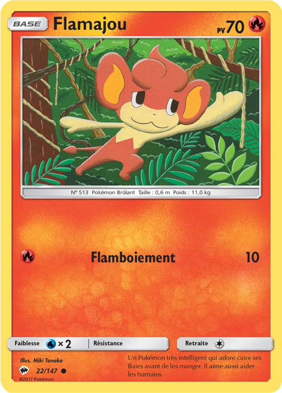 Carte Pokémon Flamajou 22/147 Commune Ombres Ardentes