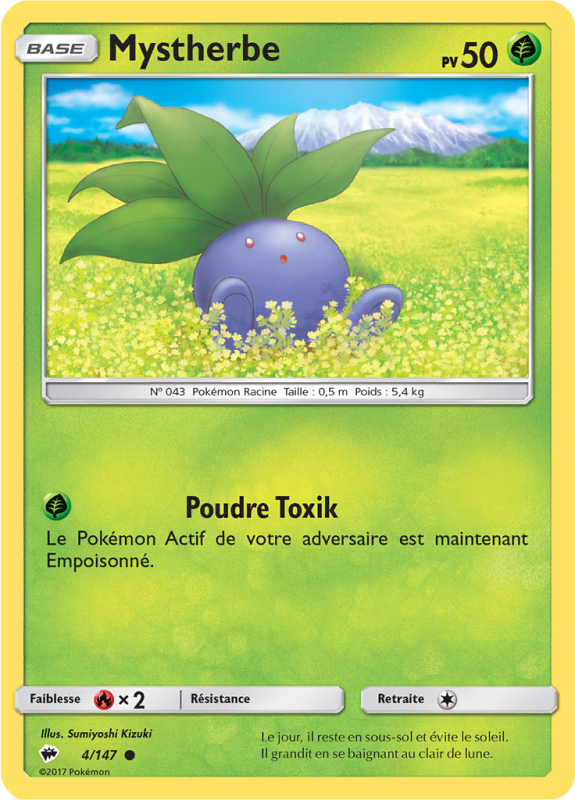 Carte Pokémon Mystherbe 4/147 Commune Ombres Ardentes