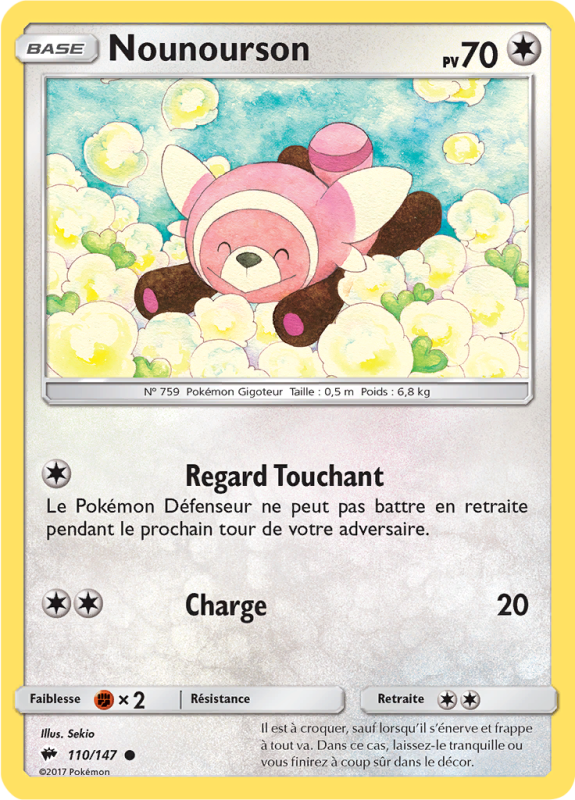 Carte Pokémon Nounourson 110/147 Commune Ombres Ardentes
