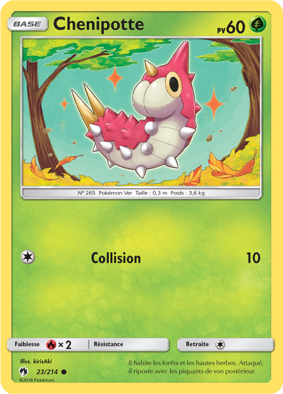 Carte Pokémon Chenipotte 23/214 Commune Tonnerre Perdu