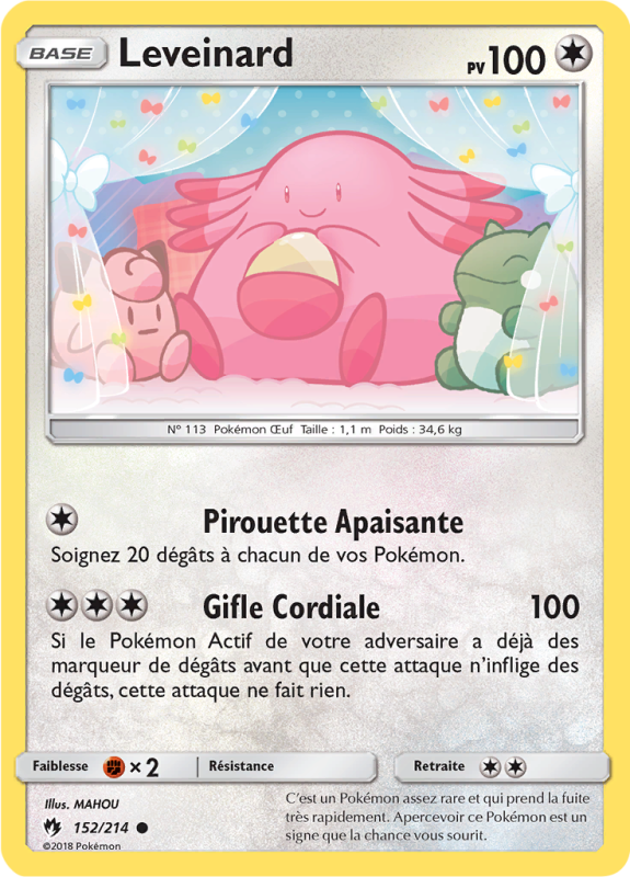 Carte Pokémon Leveinard 152/214 Commune Tonnerre Perdu
