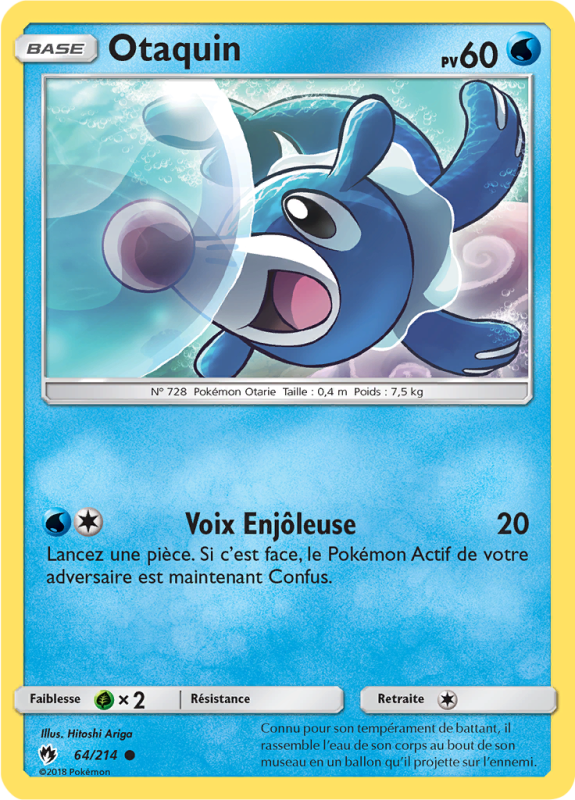 Carte Pokémon Otaquin 64/214 Commune Tonnerre Perdu