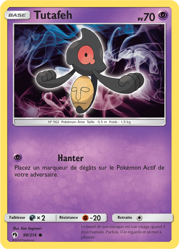 Carte Pokémon Tutafeh 99/214 Commune Tonnerre Perdu