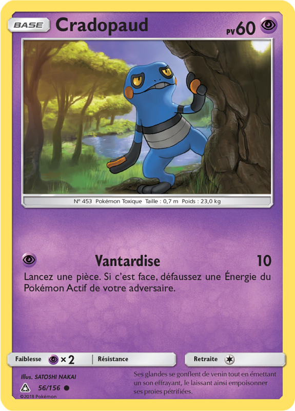 Carte Pokémon Cradopaud 56/156 Commune Ultra-Prisme