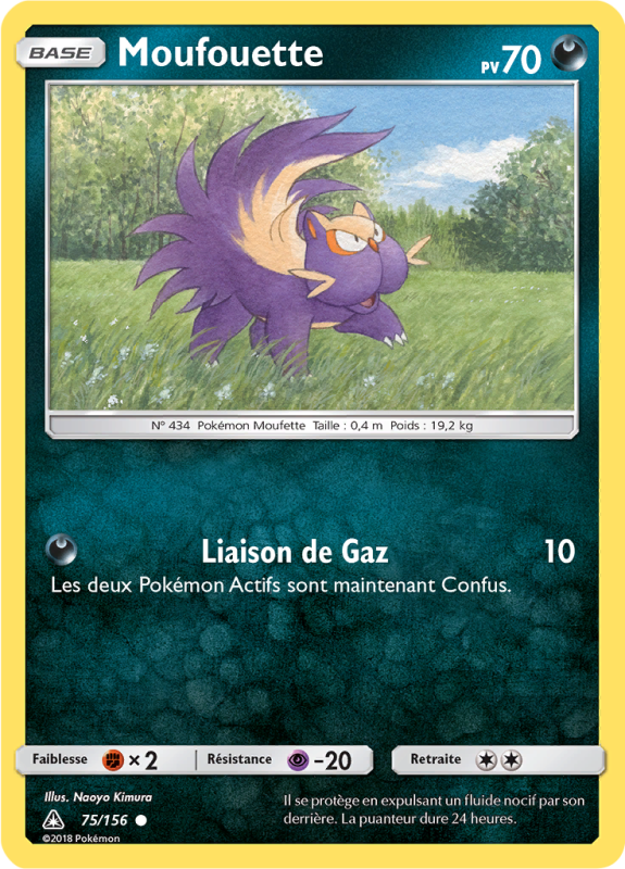 Carte Pokémon Moufouette 75/156 Commune Ultra-Prisme