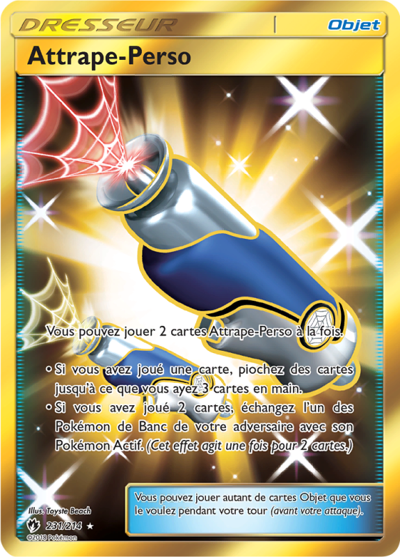 Carte Pokémon Attrape-Perso 231/214 Gold Tonnerre Perdu