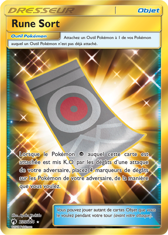 Carte Pokémon Rune Sort 235/214 Gold Tonnerre Perdu