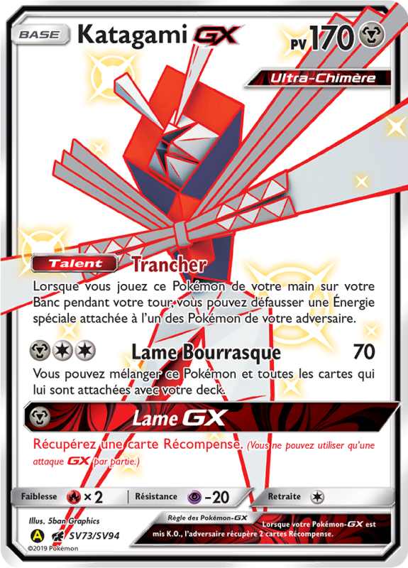 Carte Pokémon Katagami-GX SV73/SV94 Ultra Rare Destinées Occultes