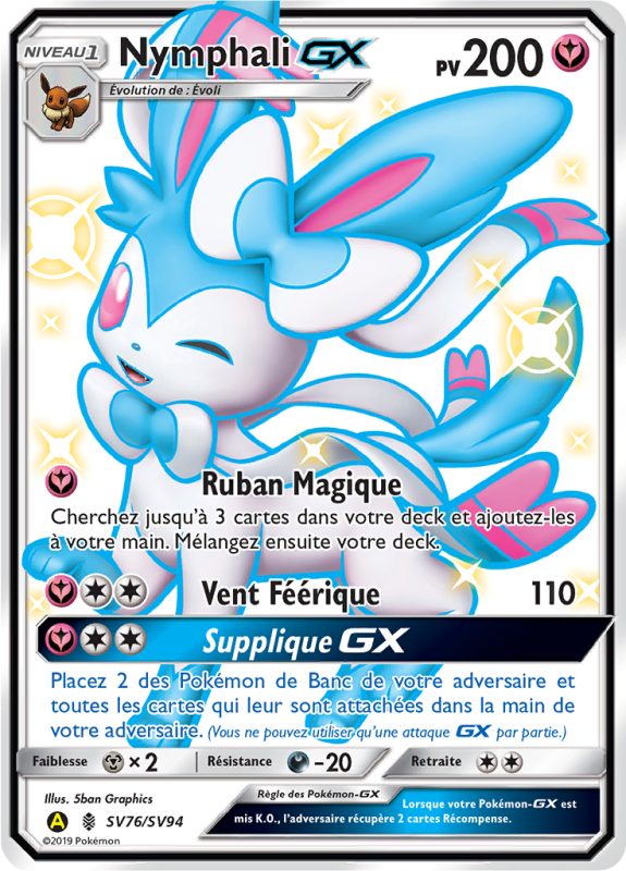 Carte Pokémon Nymphali-GX SV76/SV94 Ultra Rare Destinées Occultes
