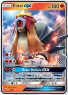 Carte Pokémon Entei-GX 10/73 Ultra Rare Légendes Brillantes