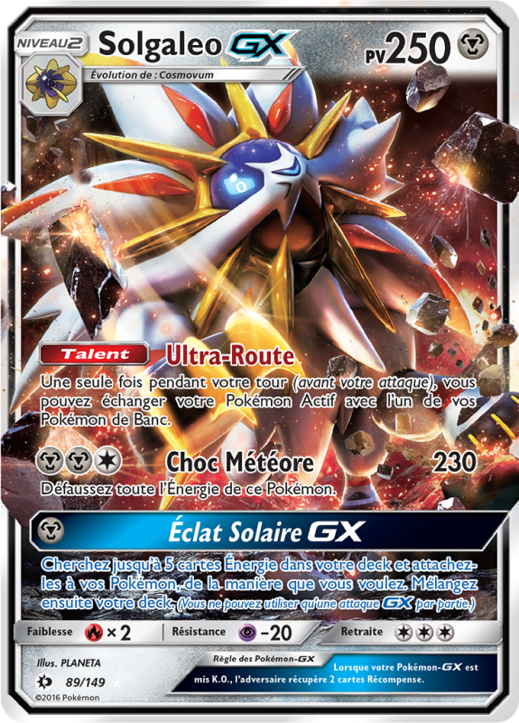 Carte Pokémon Solgaleo-GX 89/149 Ultra Rare Soleil et Lune (JCC)