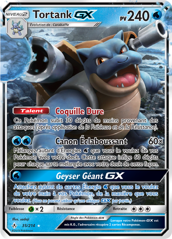 Carte Pokémon Tortank-GX 35/214 Ultra Rare Alliance Infaillible