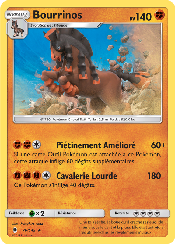 Carte Pokémon Bourrinos 76/145 Holographique Gardiens Ascendants