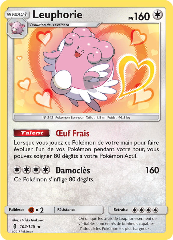 Carte Pokémon Leuphorie 102/145 Holographique Gardiens Ascendants