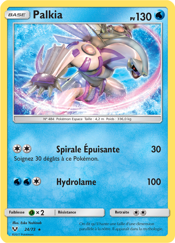Carte Pokémon Palkia 24/73 Holographique Légendes Brillantes