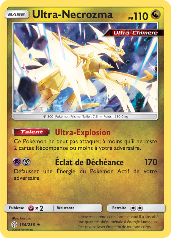Carte Pokémon Ultra-Necrozma 164/236 Holographique Éclipse Cosmique