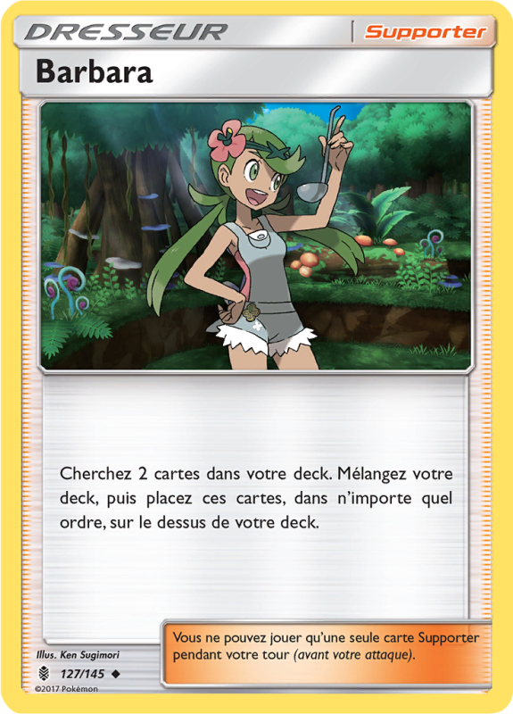 Carte Pokémon Barbara 127/145 Peu Commune Gardiens Ascendants