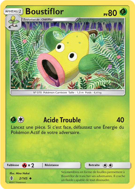 Carte Pokémon Boustiflor 2/145 Peu Commune Gardiens Ascendants