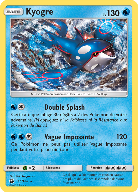 Carte Pokémon Kyogre 46/168 Holographique Tempête Céleste