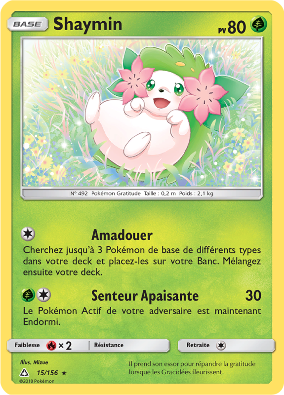 Carte Pokémon Shaymin 15/156 Holographique Ultra-Prisme