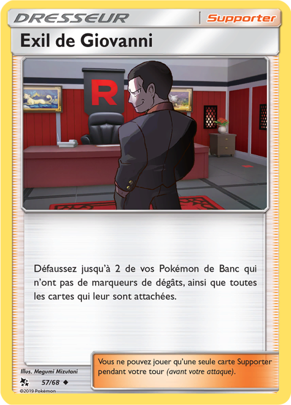 Carte Pokémon Exil de Giovanni 57/68 Peu commune Destinées Occultes