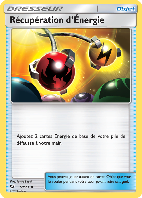 Carte Pokémon Récupération d'Énergie 59/73 Peu commune Légendes Brillantes