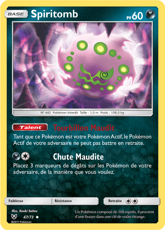 Carte Pokémon Spiritomb 47/73 Peu commune Légendes Brillantes