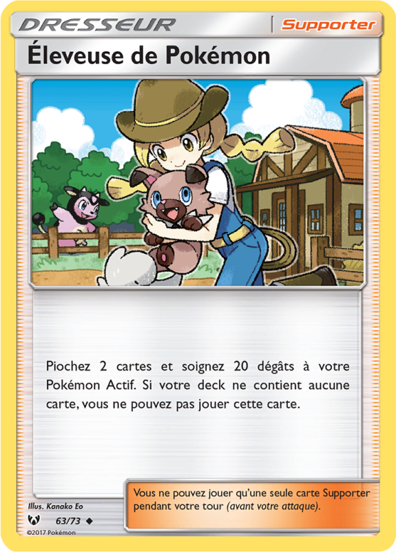 Carte Pokémon Éleveuse de Pokémon 63/73 Peu commune Légendes Brillantes