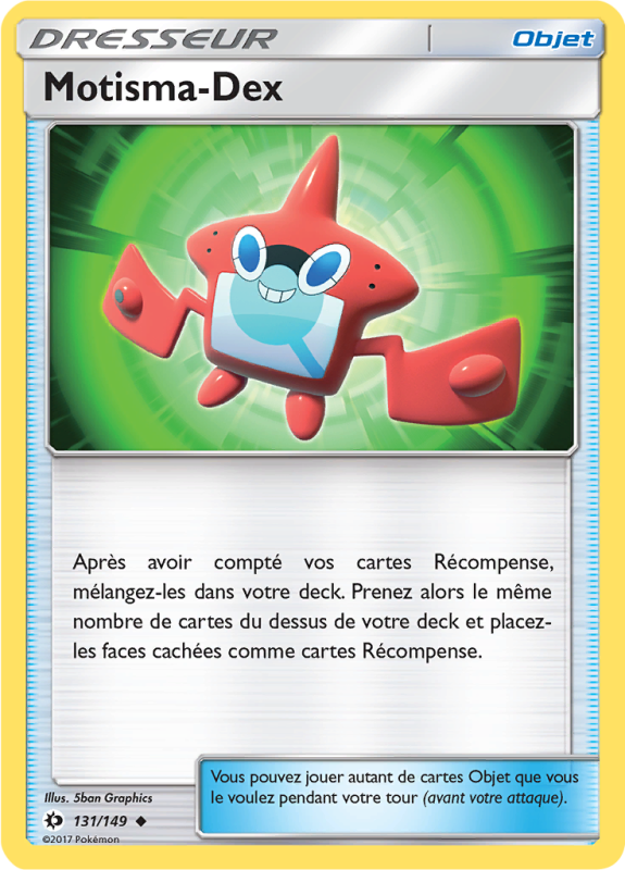 Carte Pokémon Motisma-Dex 131/149 Peu commune Soleil et Lune (JCC)