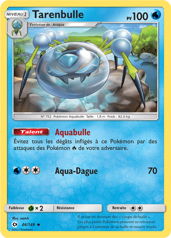 Carte Pokémon Tarenbulle 46/149 Peu commune Soleil et Lune (JCC)