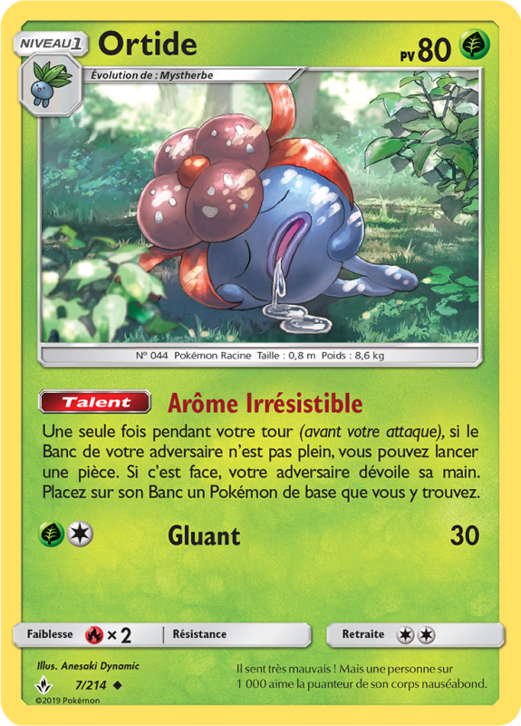 Carte Pokémon Ortide 7/214 Peu commune Alliance Infaillible