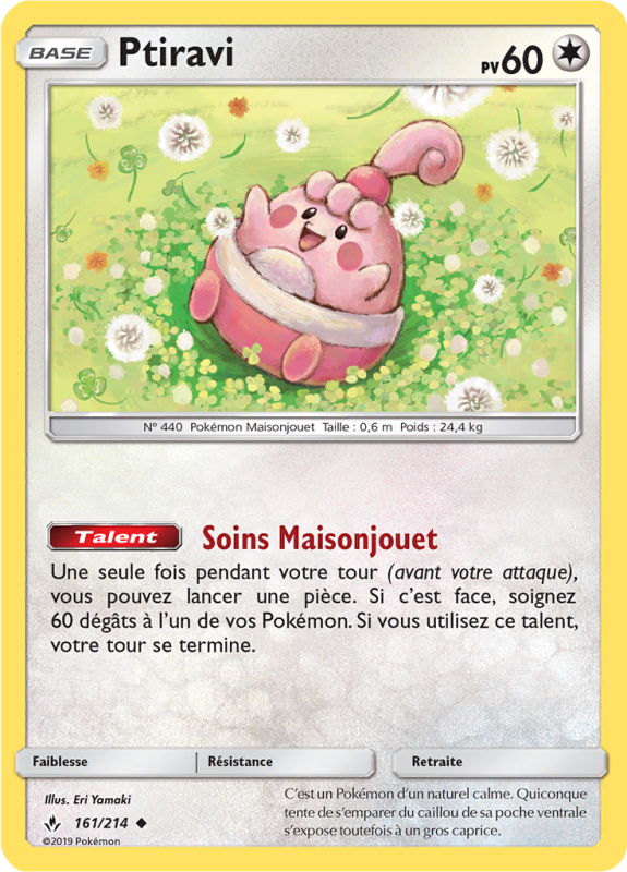 Carte Pokémon Ptiravi 161/214 Peu commune Alliance Infaillible