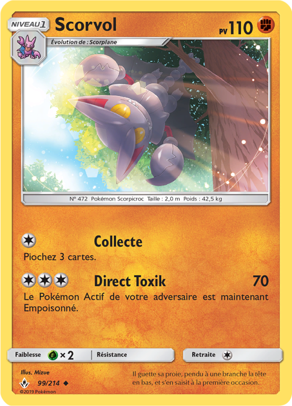 Carte Pokémon Scorvol 99/214 Peu commune Alliance Infaillible
