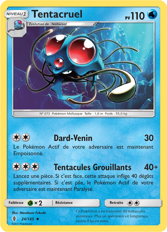Carte Pokémon Tentacruel 24/145 Peu Commune Gardiens Ascendants