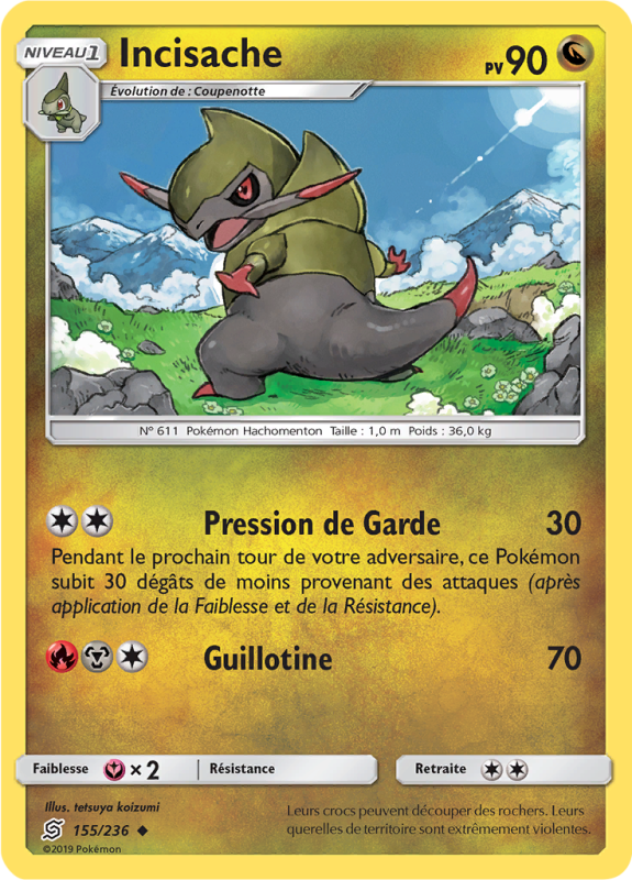 Carte Pokémon Incisache 155/236 Peu commune Harmonie des Esprits