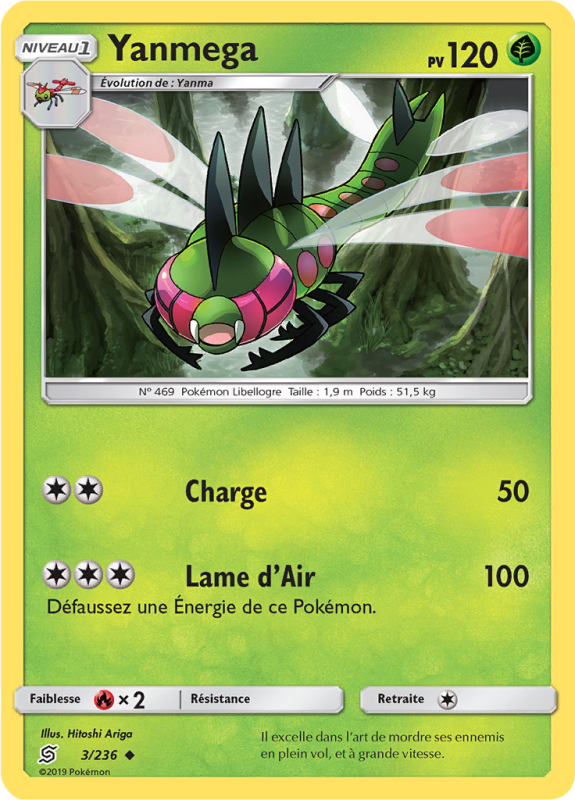 Carte Pokémon Yanmega 3/236 Peu commune Harmonie des Esprits