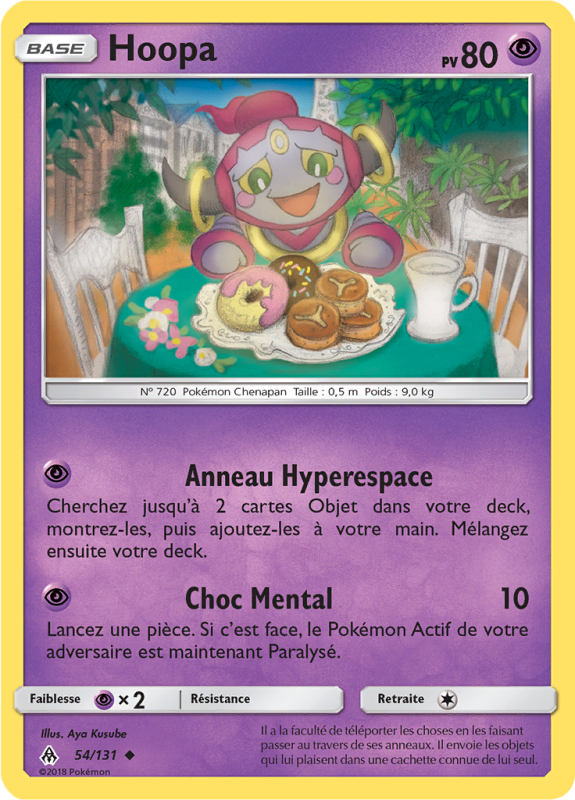 Carte Pokémon Hoopa 54/131 Peu commune Lumière Interdite