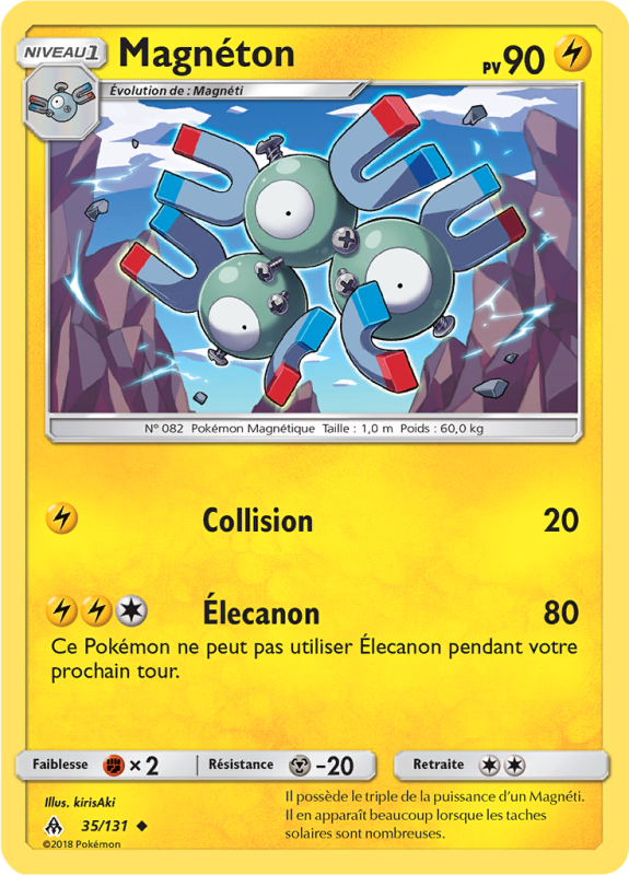 Carte Pokémon Magnéton 35/131 Peu commune Lumière Interdite